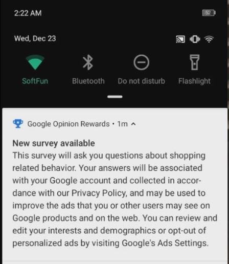 أفضل تطبيق للربح من الانترنت للاندرويد - ربح رصيد للاندرويد والايفون 4 اشعار بإستطلاع رأي جديد متاح