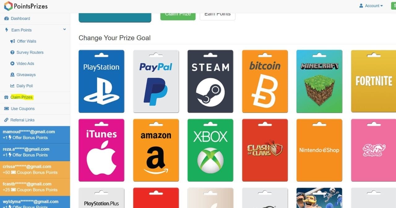 أسهل طريقة للربح من الانترنت عن طريق النسخ واللصق - pointsprizes 6 استخدام نقطة pointsprizes